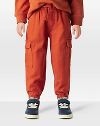 Toddler Boy Cotton Fashion Cargo Pants - Orange