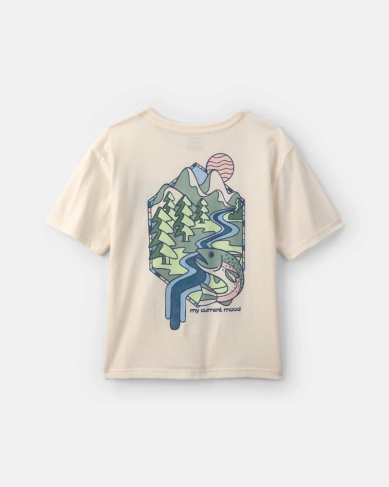 Boys Landscape Graphic Tee - Cream