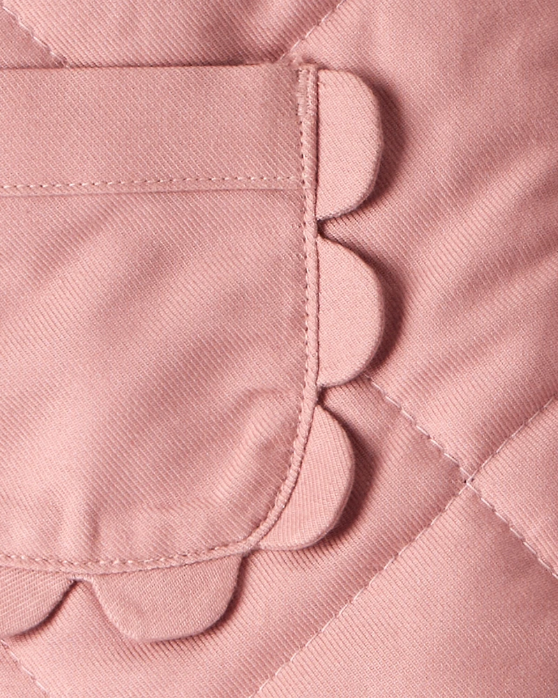 Toddler Girl Quilted Long-Sleeve Fashion Jacket - Pink