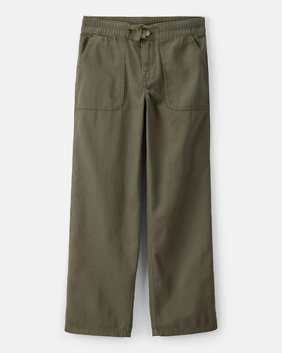 Girls Cotton Wide-Leg Pants