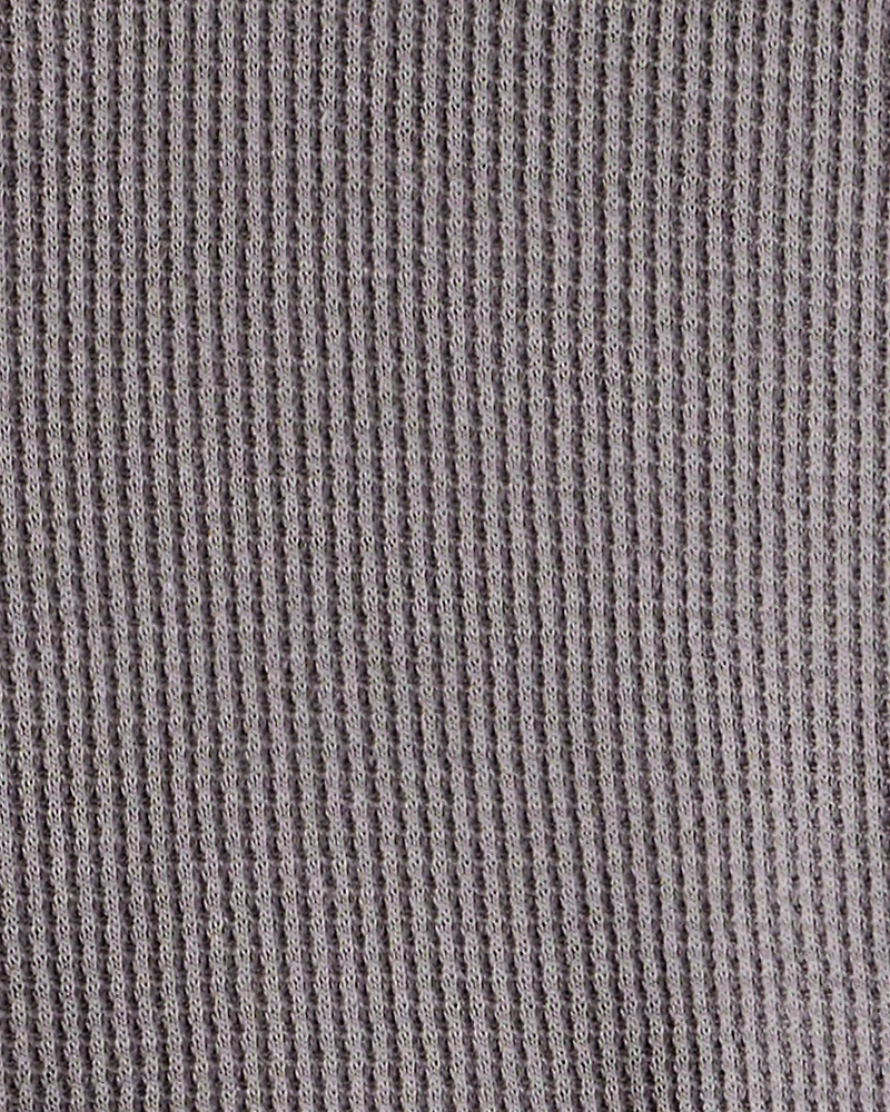 Baby Boy Waffle Knit Long-Sleeve Tee & Pant Set - Grey