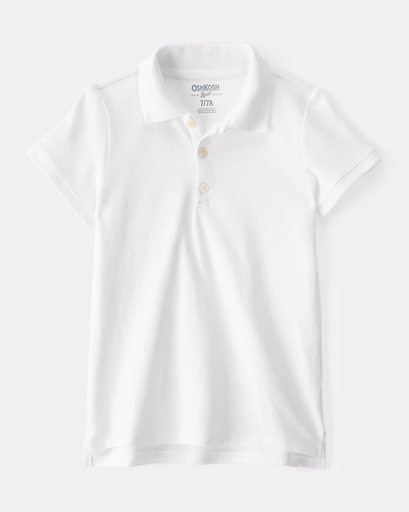 Kid Pique Cotton Uniform Polo