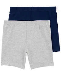 Kid 2-Pack Tumbling Shorts - Grey/Navy