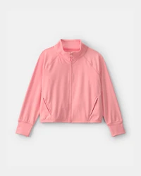 Girls Active Zip-Up Jacket - Pink