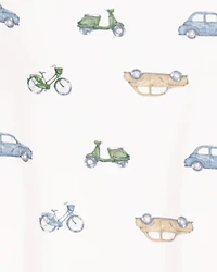 Toddler Boy Car Print PurelySoft 2-Piece Pajamas - Ivory
