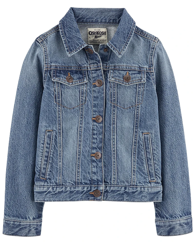 Girls Denim Jacket - Medium Wash