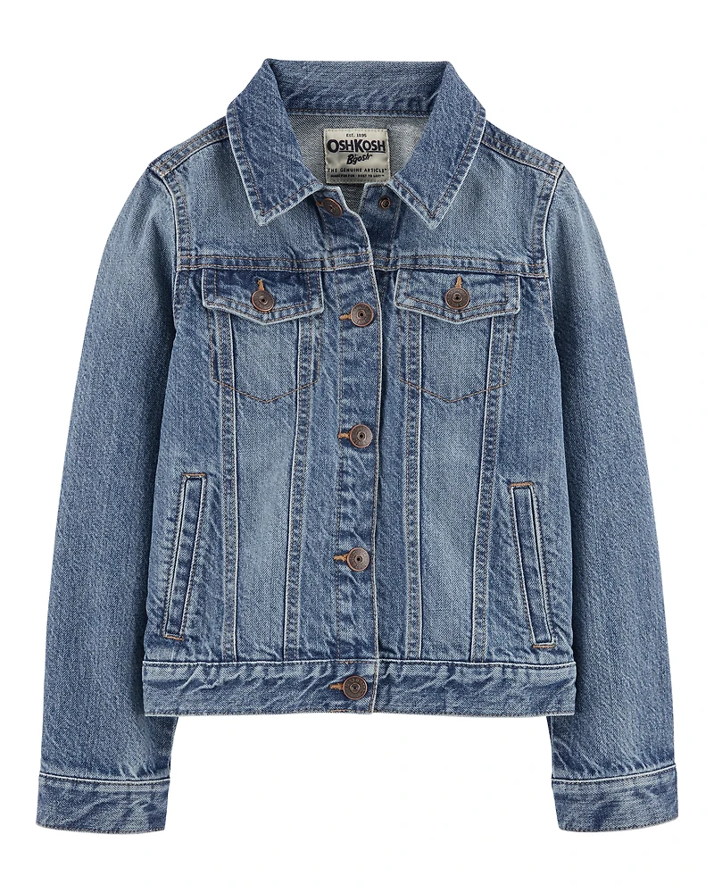 Girls Denim Jacket - Medium Wash