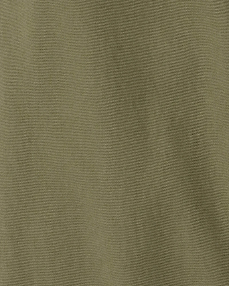 Boys Flat Front Fashion Pants - Green