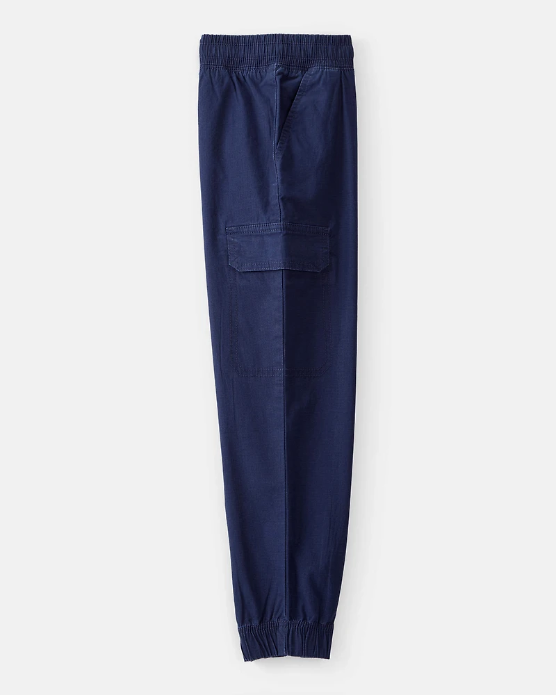 Boys Cotton Fashion Cargo Pants - Navy