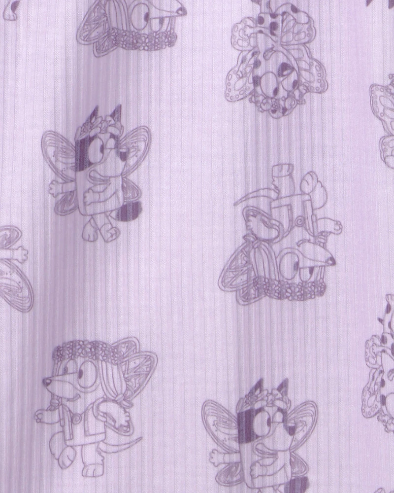Toddler Girl 2-Piece Bluey™ Short-Sleeve Pajama Set - Purple