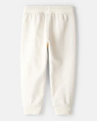 Toddler Girl Drawstring Joggers - Cream