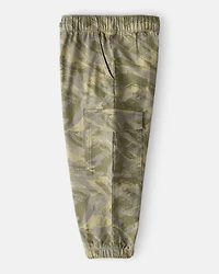 Toddler Boy Cotton Camo Fashion Cargo Pants - Green