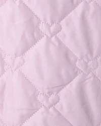 Girls Quilted Heart Midweight Jacket - Purple