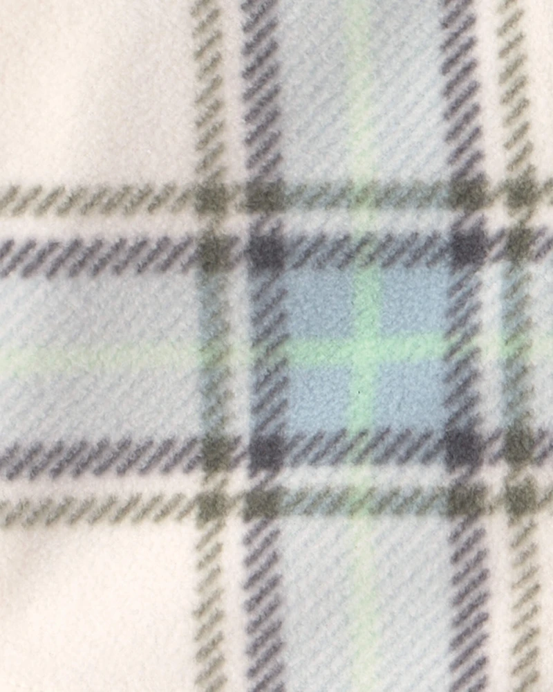 Baby Boy 3-Piece Plaid Fleece Layering Set - Green