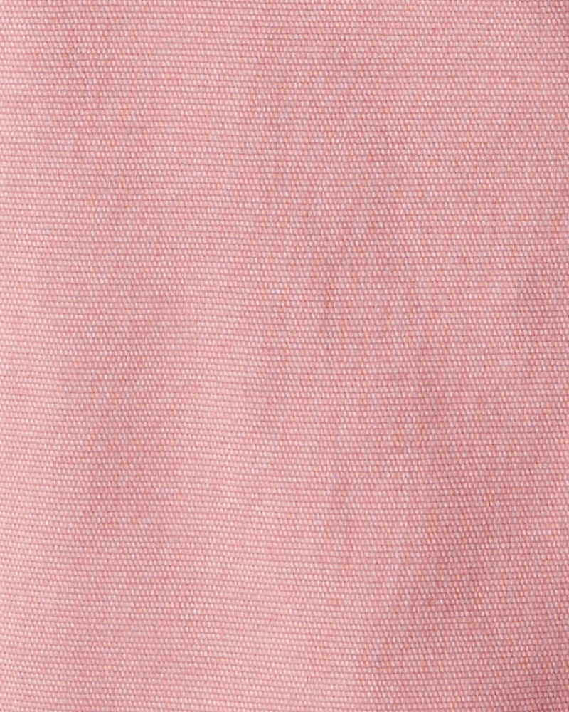 Baby Girl Cotton Long-Sleeve Jumpsuit - Pink