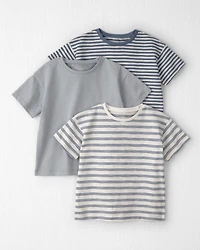Toddler Boy 3-Pack Organic Cotton Tees in Stripes