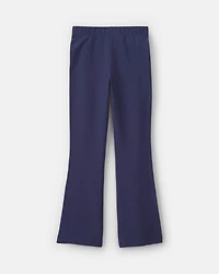 Girls Pull-On Stretch Flare Leggings - Navy Blue