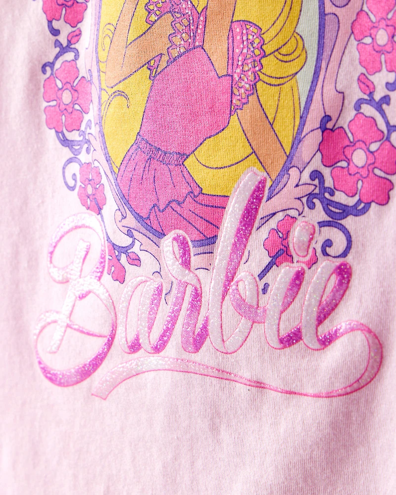 Girls 3-Pack Barbie Long-Sleeve Graphic Tees