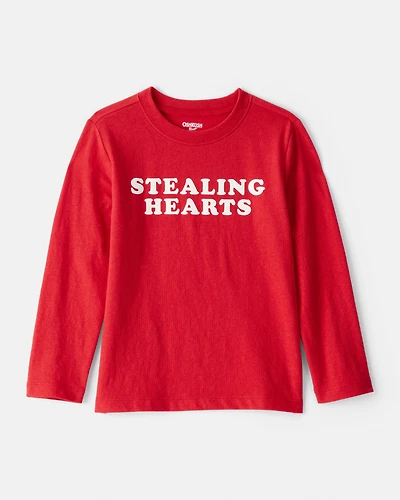 Toddler Boy Heart Long-Sleeve Graphic Tee - Red