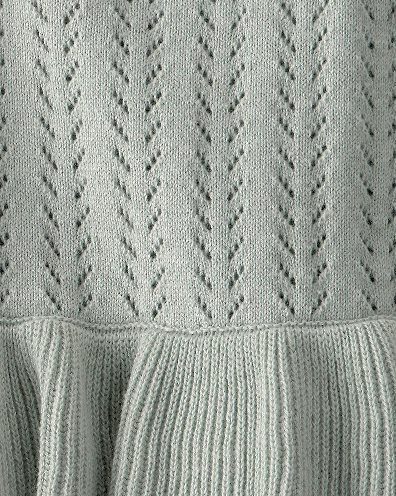 Baby Girl Organic Cotton Sweater Knit Bubble