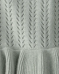 Baby Girl Organic Cotton Sweater Knit Bubble