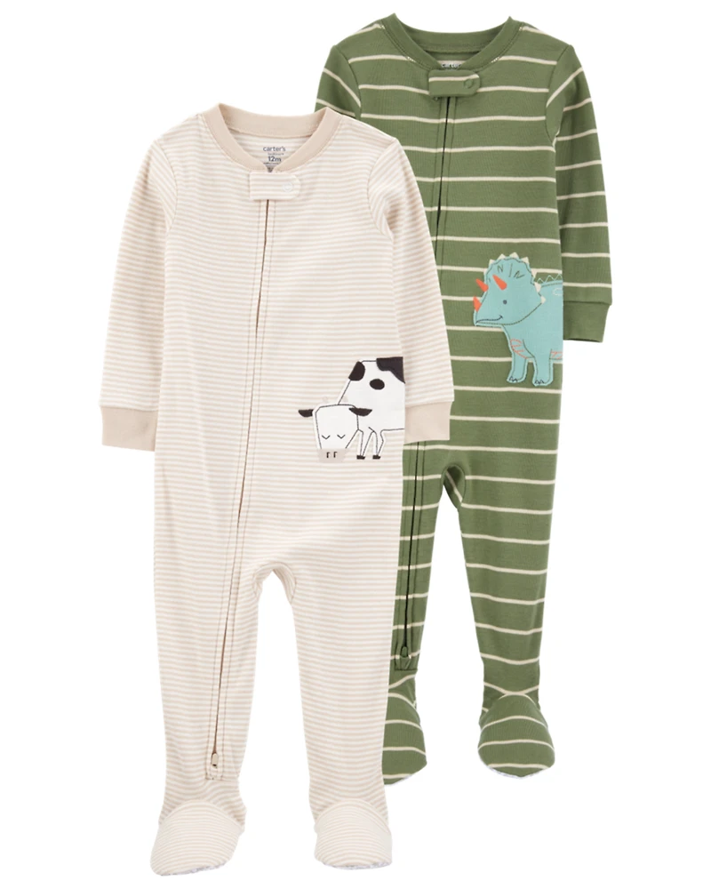 Toddler 2-Pack Footie Pajamas