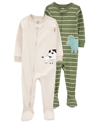 Toddler 2-Pack Footie Pajamas