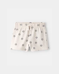 Baby Soccer French Terry Shorts - Ivory