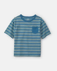 Boys Striped Short-Sleeve T-Shirt - Blue