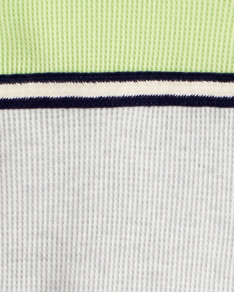 Boys Stripe Thermal Long-Sleeve T-Shirt - Grey