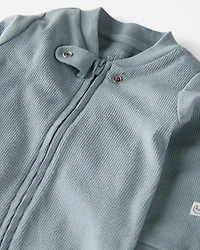 Baby Organic Cotton Sleep & Play Pajamas in Blue