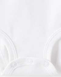 Baby 8-Pack Long Sleeve Cotton Bodysuits - White