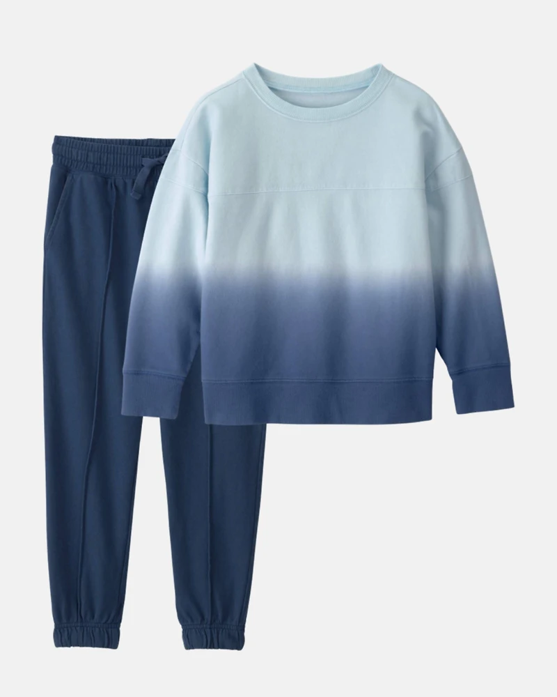 Boys 2-Piece Ombre French Terry Pullover & Pant Set