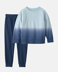Boys 2-Piece Ombre French Terry Pullover & Pant Set