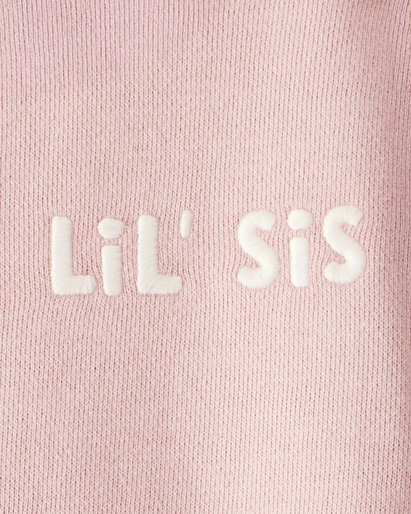 Baby Girl Organic Cotton Lil' Sis Bubble