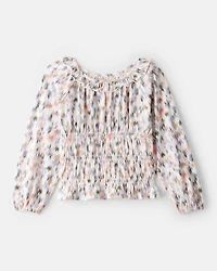 Girls Printed Long-Sleeve Top