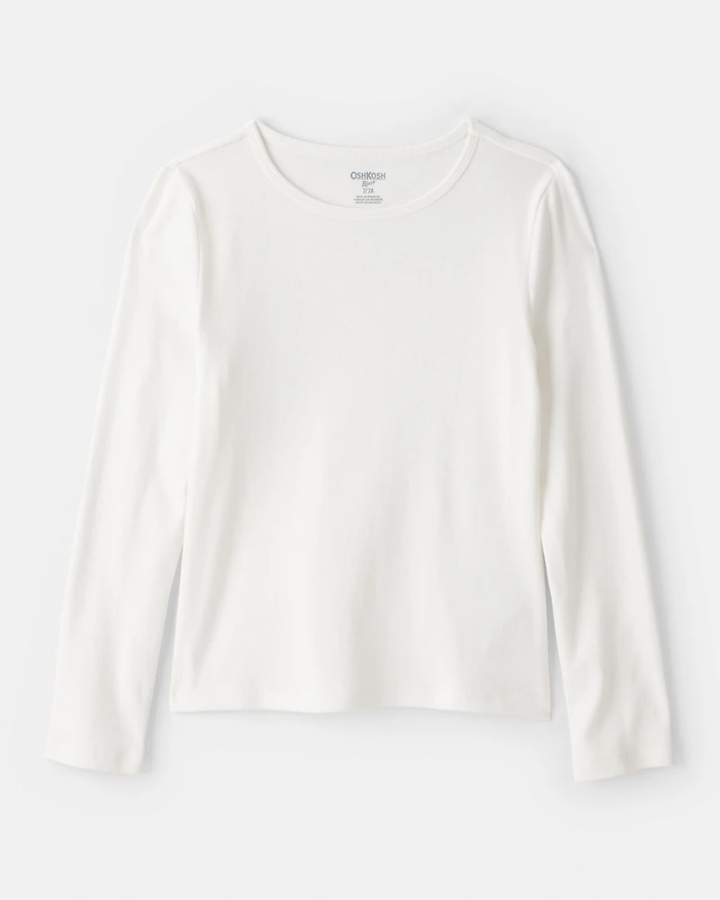 Girls Long-Sleeve 2-Piece Top Set - Pink/White