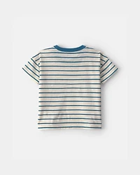 Toddler Boy 2-Piece Striped Short-Sleeve Top & Pant Set