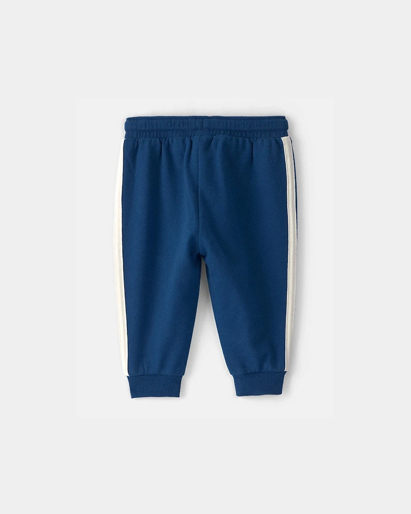 Baby Boy French Terry Pants - Navy Blue