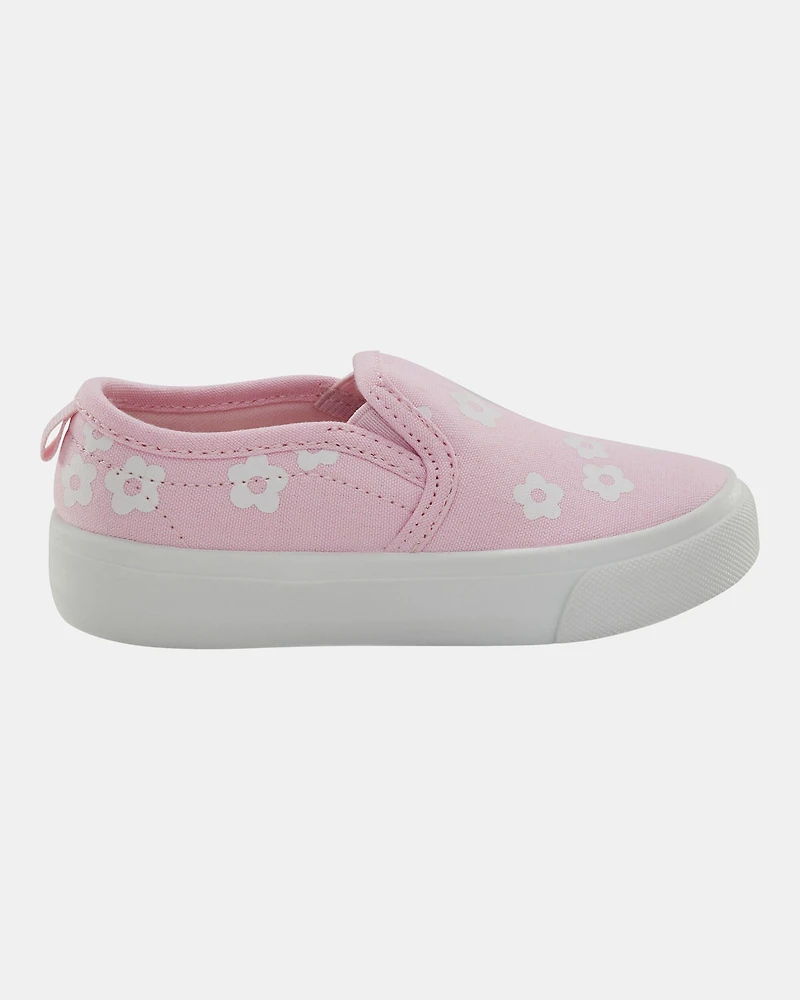 Toddler Slip-On Floral Sneakers - Pink
