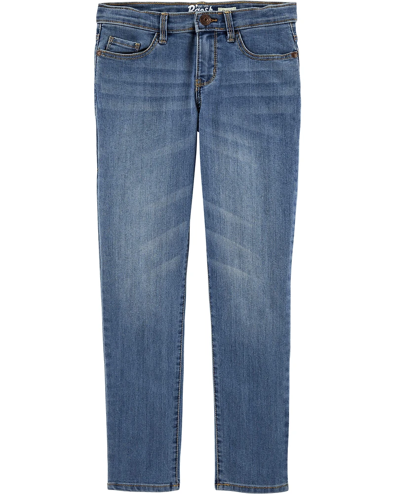 Girls Medium Wash Skinny-Leg Jeans