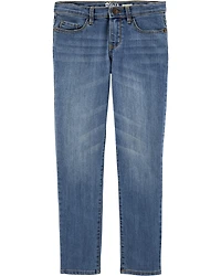 Girls Medium Wash Skinny-Leg Jeans