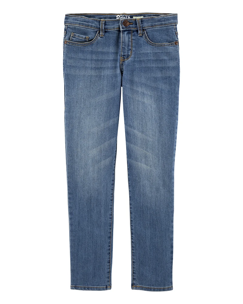 Girls Medium Wash Skinny-Leg Jeans