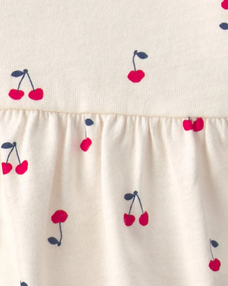 Baby Girl 4-Piece Cherry Top & Short Set - Navy Blue/Ivory