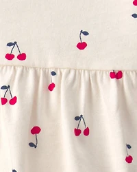 Baby Girl 4-Piece Cherry Top & Short Set - Navy Blue/Ivory