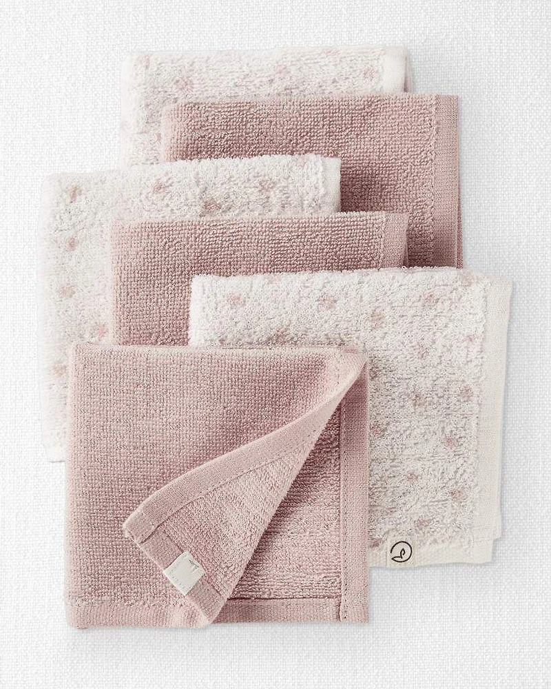 Baby Girl 6-Pack Organic Cotton Washcloths