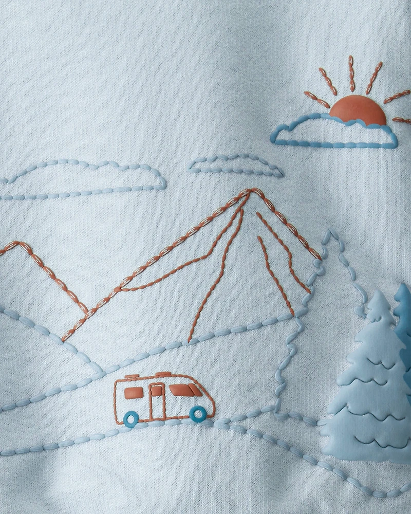 Baby Boy 2-Piece DayDream Fleece Mountain Pullover & Pant Set - Blue