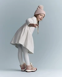 Toddler Girl Turtleneck Sweater Dress - Cream