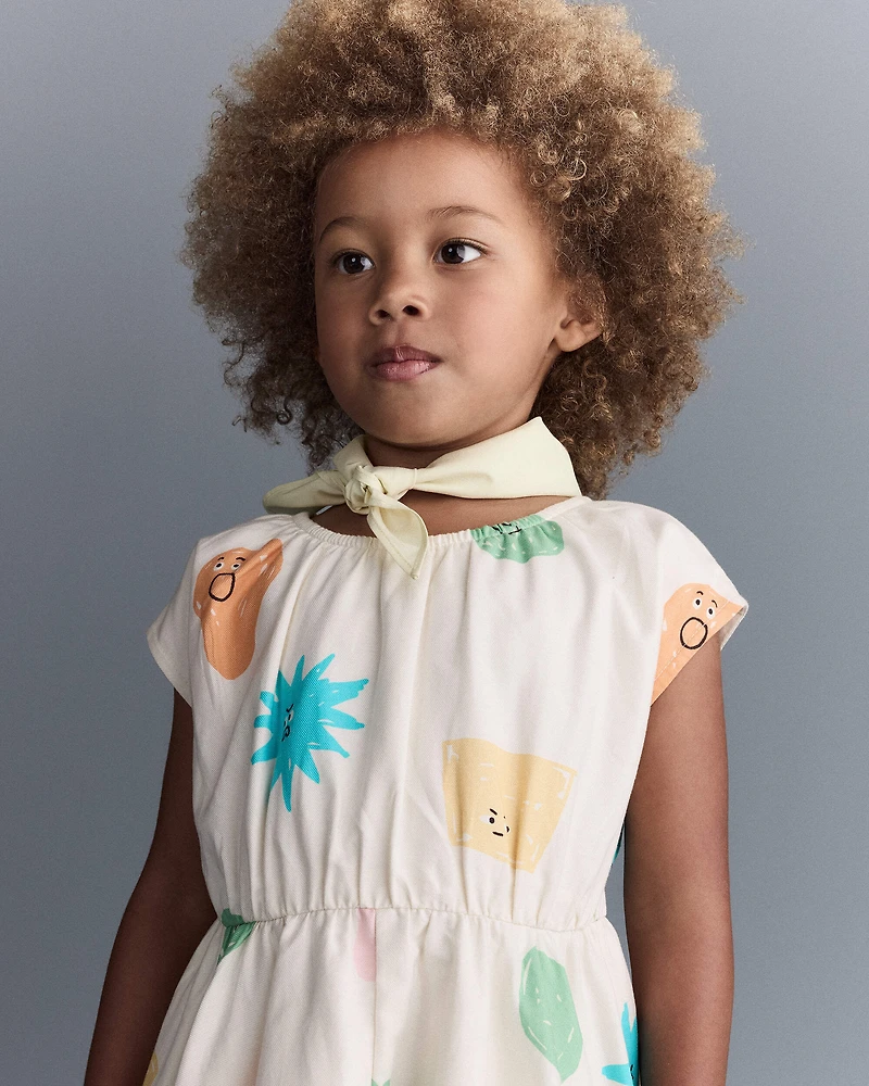 Toddler Girl Avenue Twirl™ Dress in Character Print - Cream