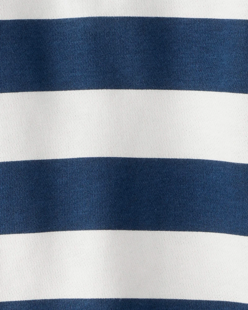 Kid Organic Cotton Henley Top in Stripes